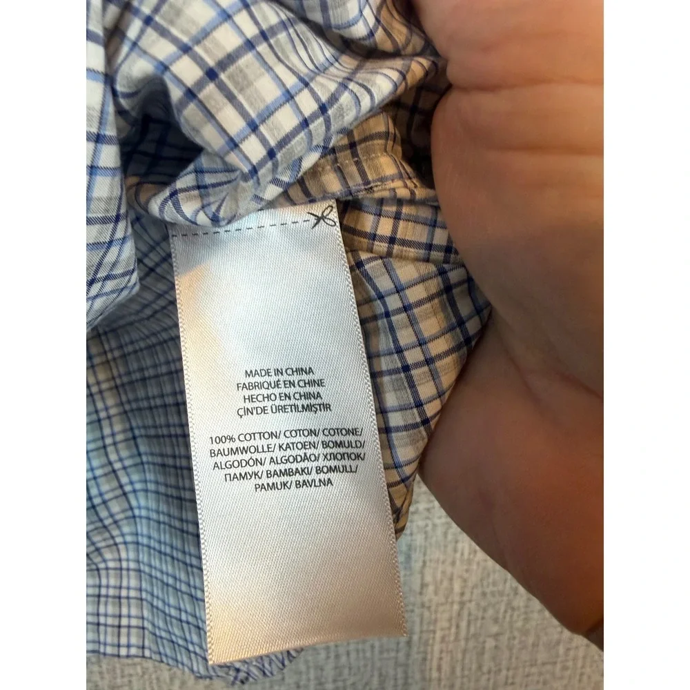 Polo Ralph Lauren Slim Fit Plaid Button Down Shirt Mens Medium Classic Preppy‎